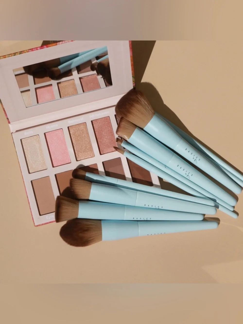 Basics by B - Luxury Vegan Makeup Brush Set Professional, Soft Bristles